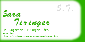 sara tiringer business card